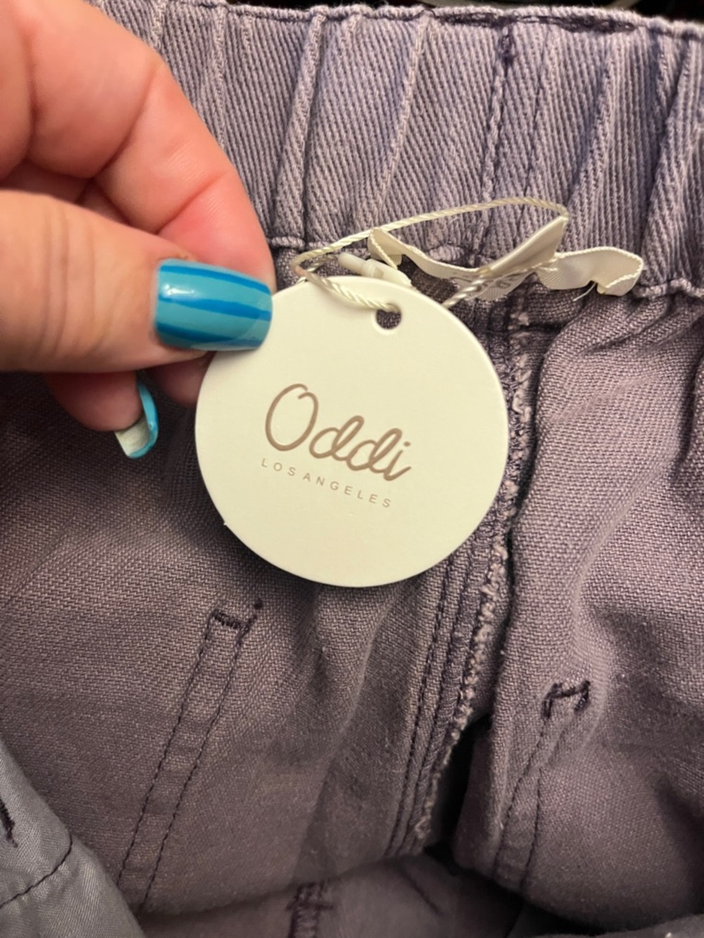 Barrel Leg Soft Washed Lavender Pants - Picture 6 of 7